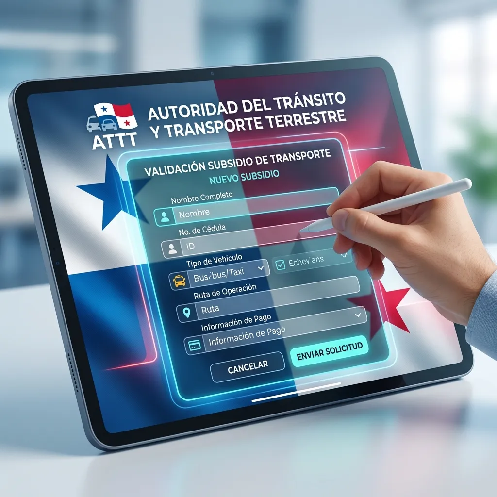 Registro de subsidio de combustible en la plataforma Panamá Conecta
